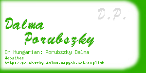 dalma porubszky business card